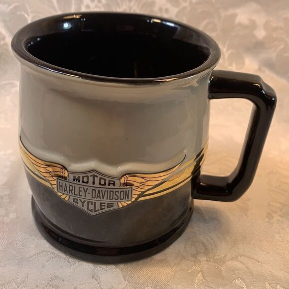 Moto Harley Davidson Cycles 110 Anniversary With Bar And Shield Gray Black Gold - Picture 5 of 5